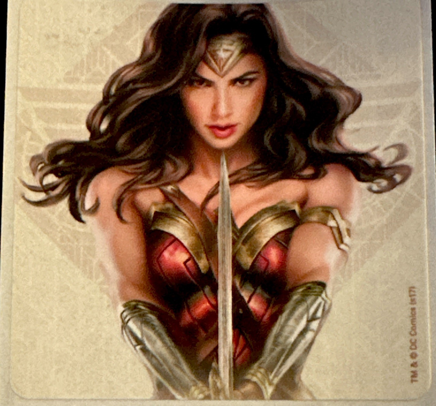 WONDER WOMAN STICKER✨💋⭐️❤️⭐️💋✨2 1/2”✨SEXY✨Power Sword 🗡️✨SEXY✨WONDERFUL✨🌟💫