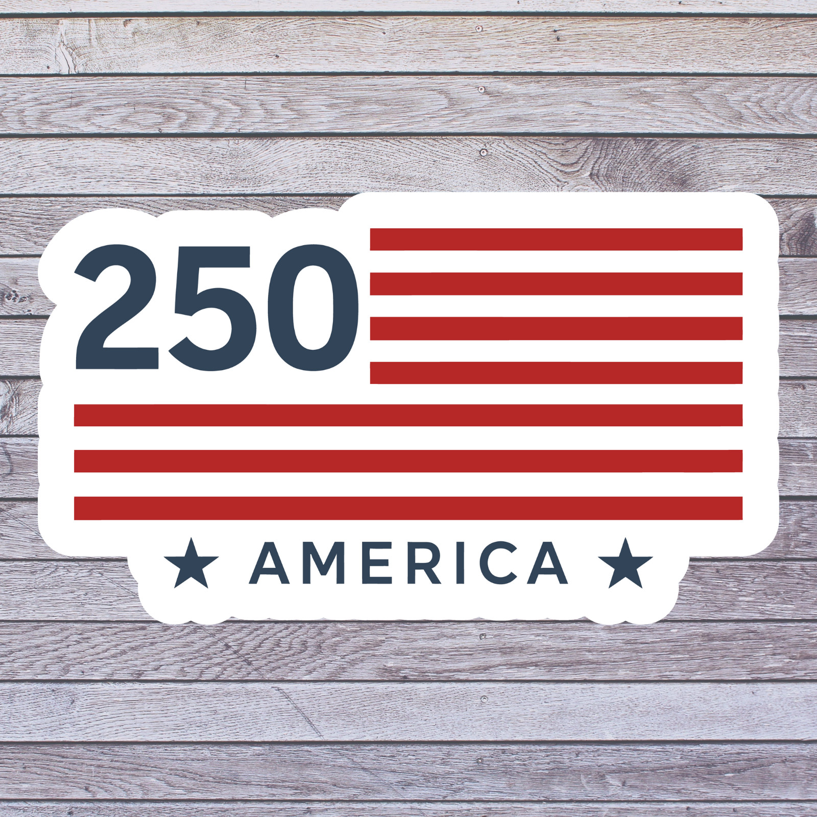 Patriotic sticker vinyl decal america 250 stars stripes flag minimalist