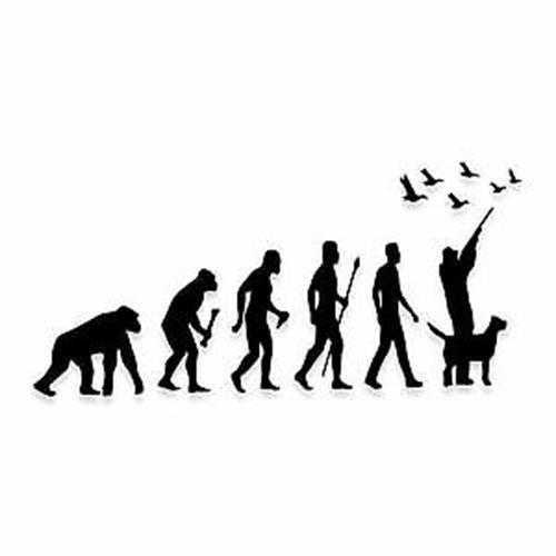 Evolution Born To HUnt Vinyl Decal Die Cut