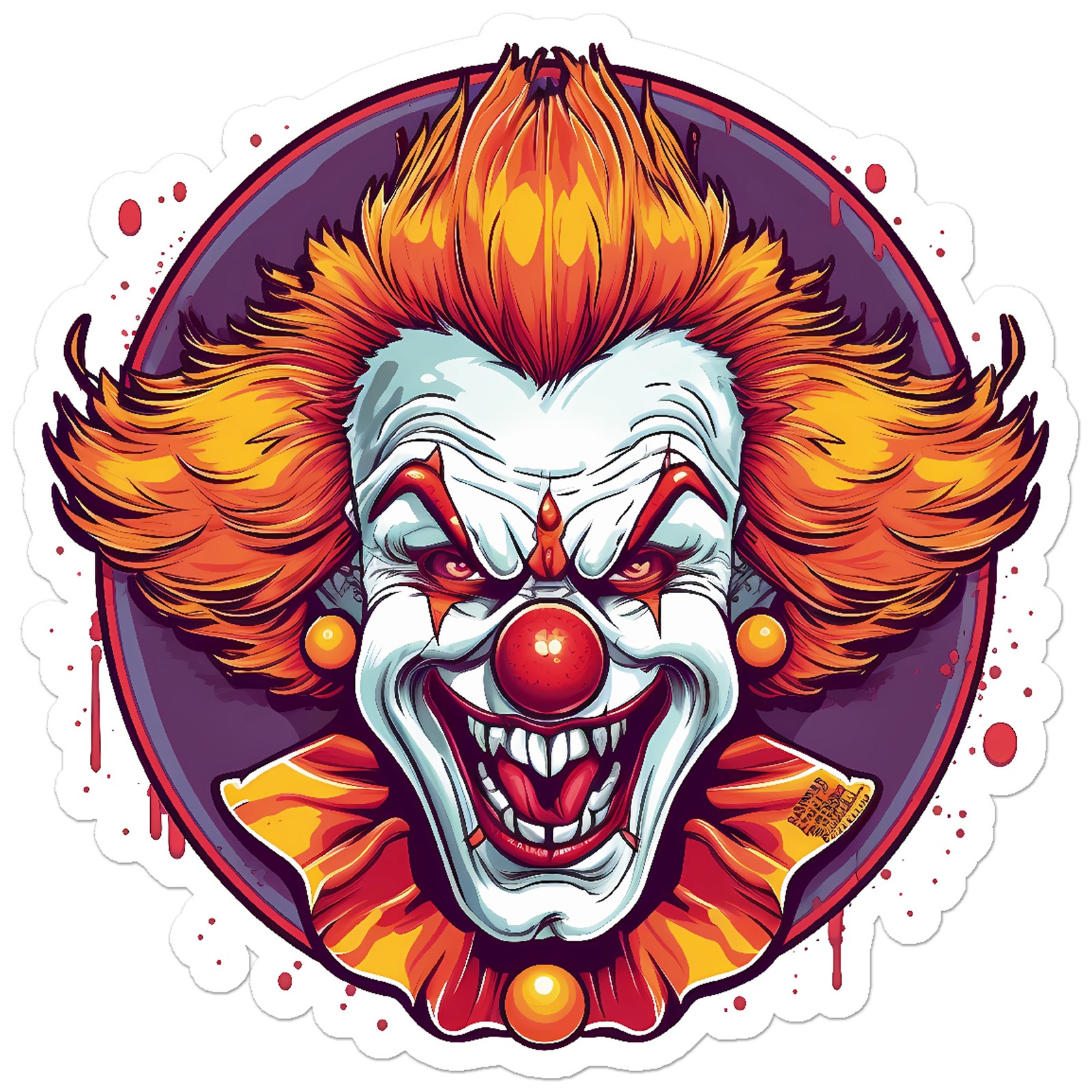 Horror Clown Scary – Vinyl Decal Sticker – Car Window Laptop – ebn9452