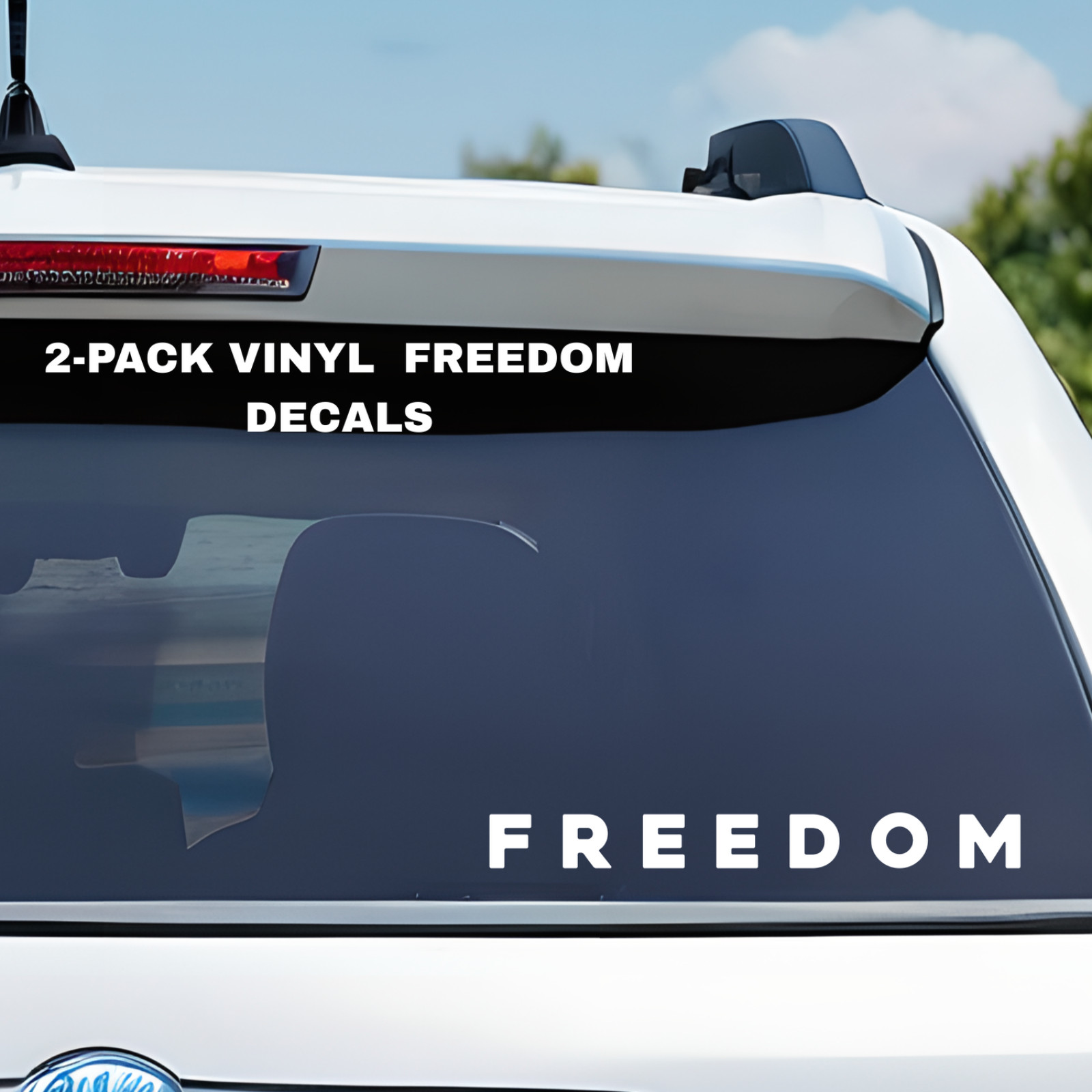 Charlie Kirk FREEDOM 2-PACK 8" Vinyl Decals. True American Patriot.