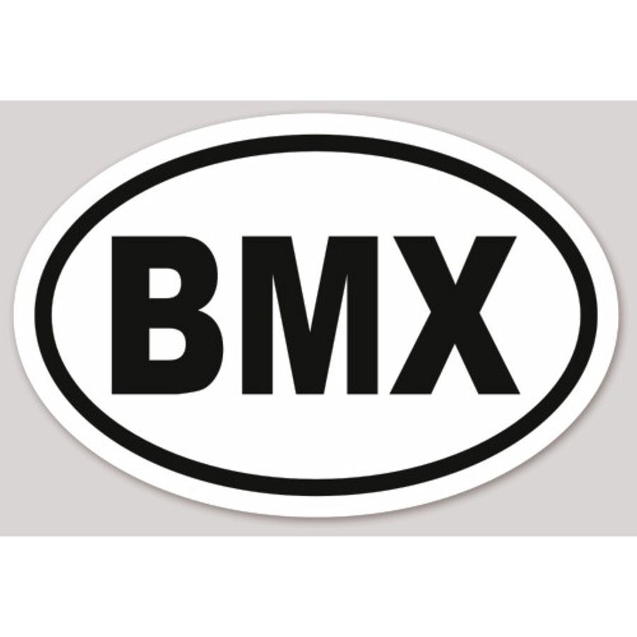 BMX Oval Sticker Available In Multiple Sizes