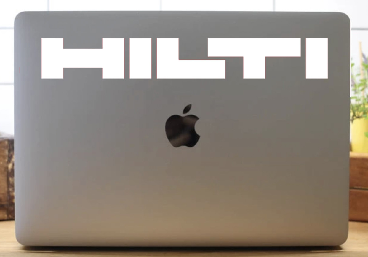 Hilti Tools Logo Decal- Automotive Sticker- Mechanic Decal- Vinyl Decal