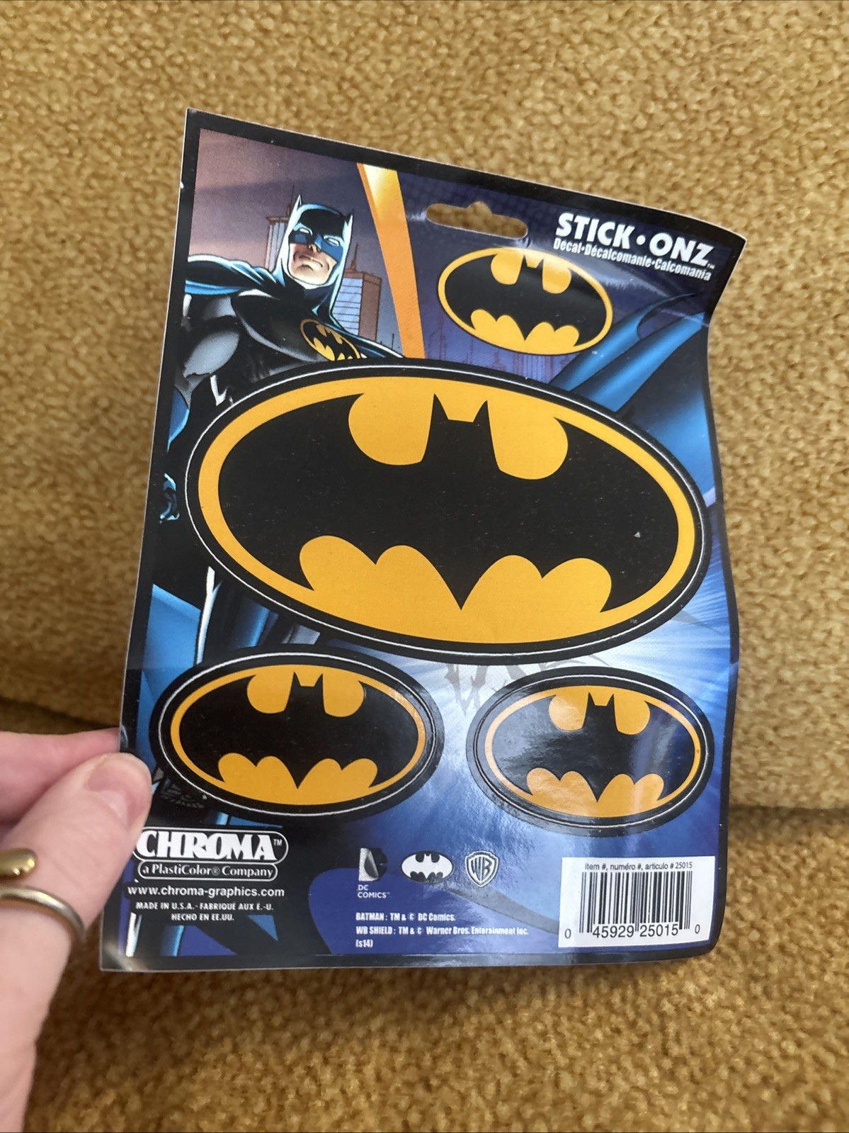DC Comics Batman Logo Car Emblem 3-Pack Multi-Color