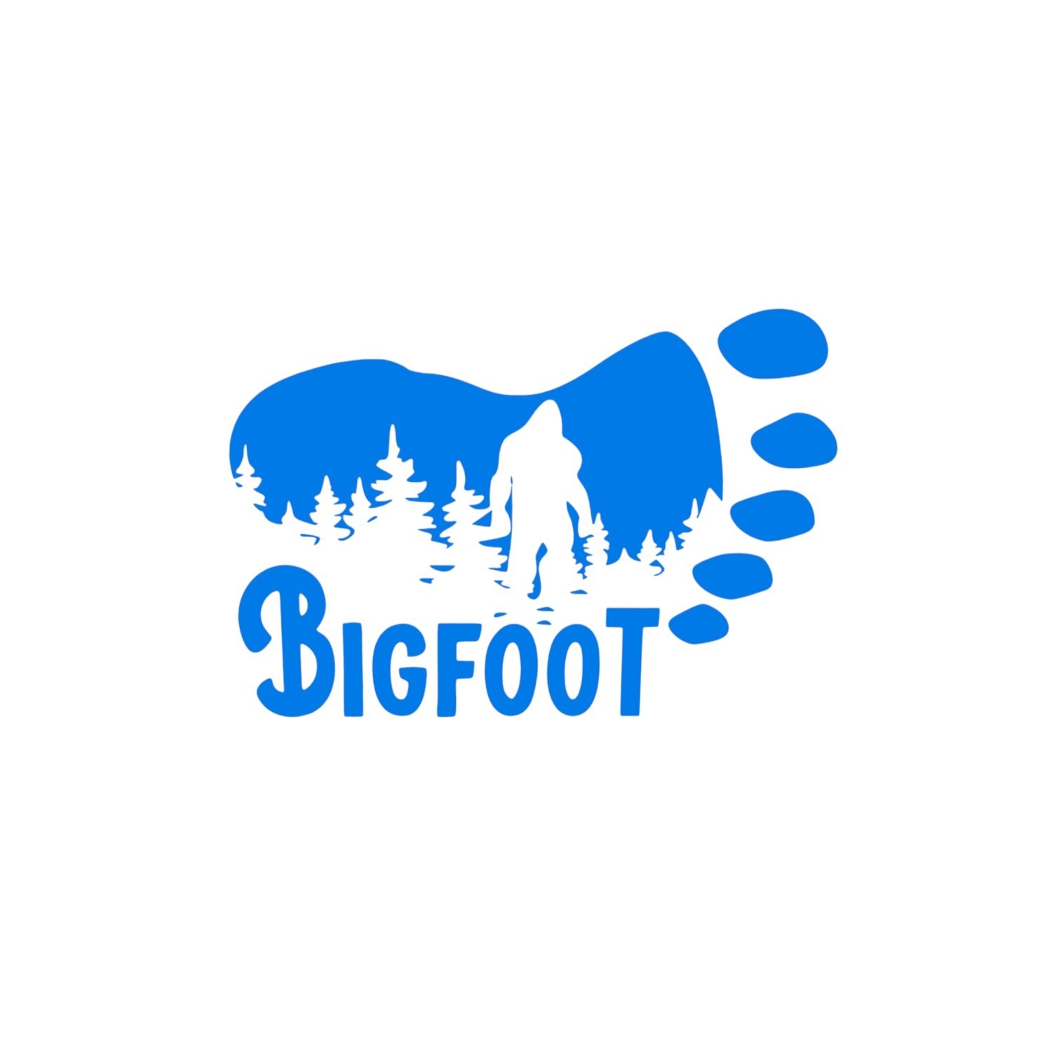 Bigfoot mountain foot decal vinyl decal for cars trucks most smooth surfaces