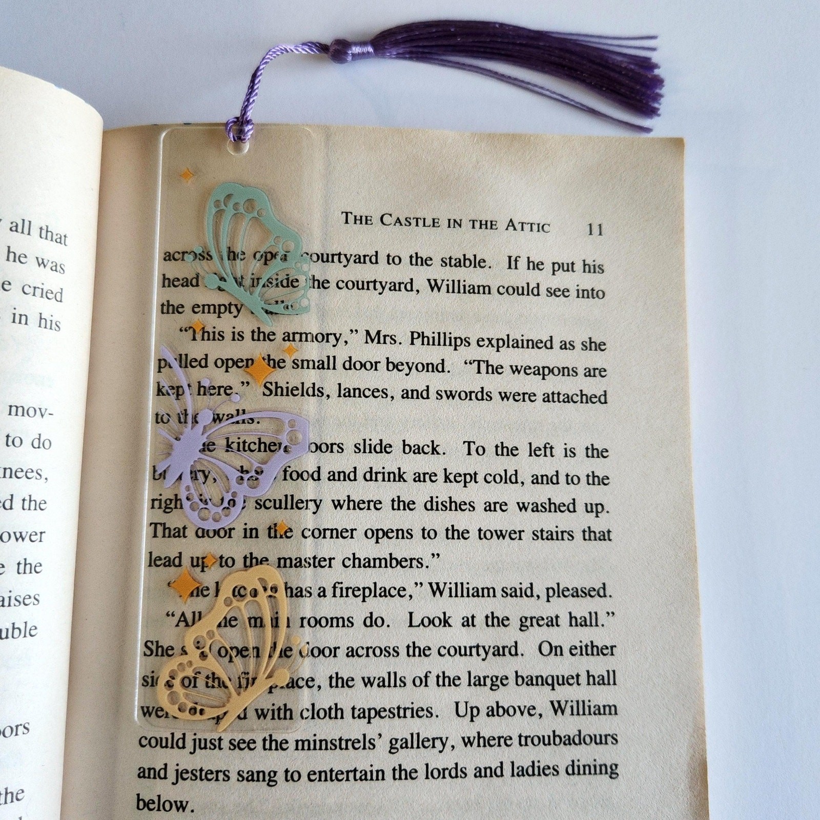 Butterfly Daisy Flower Bookmark Clear Acrylic Cute Coquette Bookish Gift For Her
