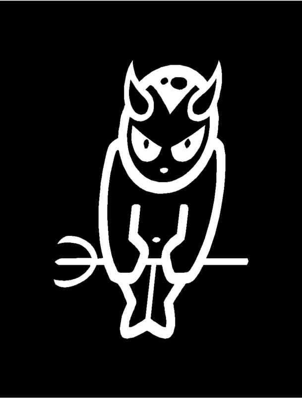 LITTLE DEVIL Vinyl Decal 3.5" x 5" (11 Colors)