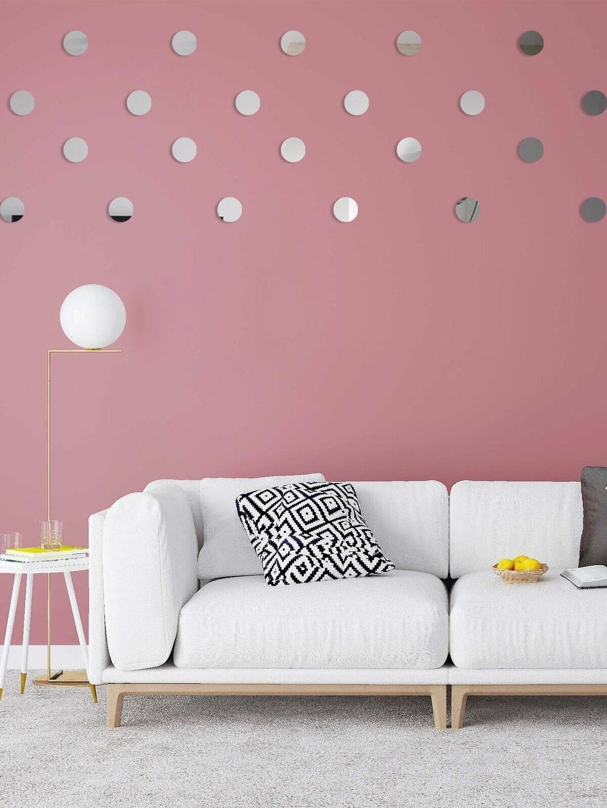 Surface Wall Sticker Decal Dots Vinyl Decor 100pcs Circle Mirror Stickers