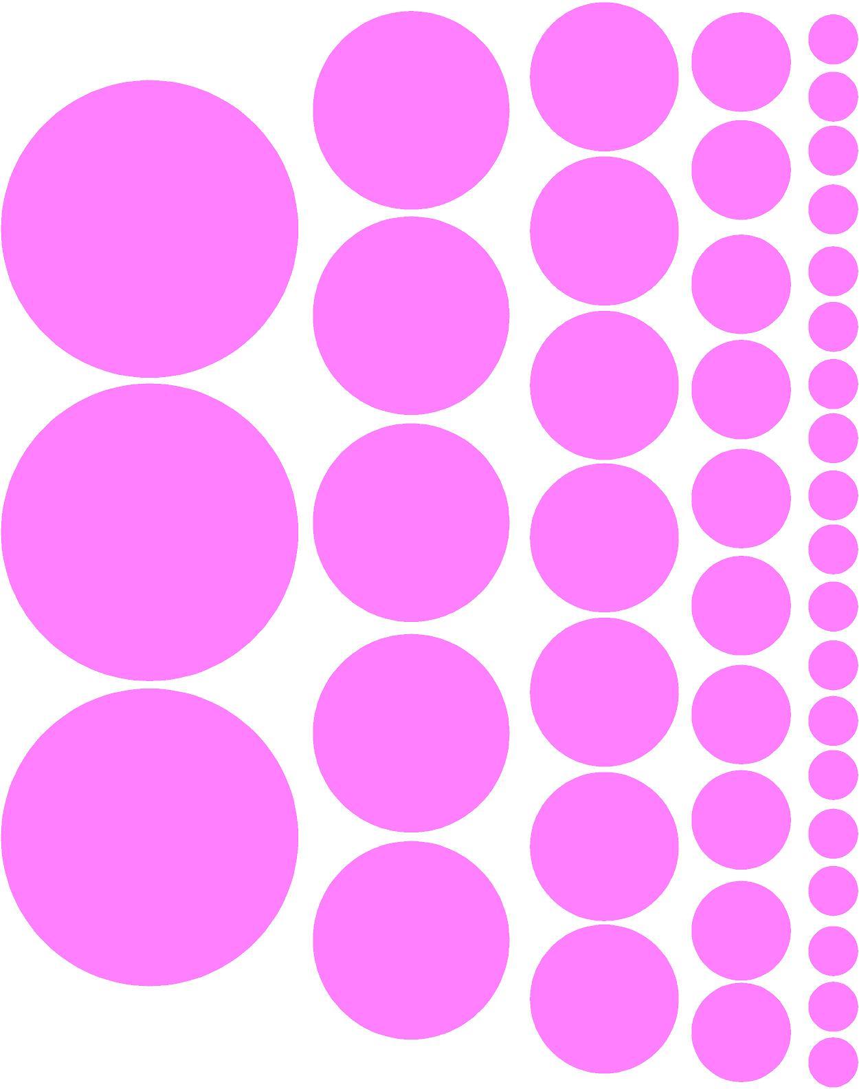 POLKA DOTS circles choose your color 44 multiple sizes girls room wall decals