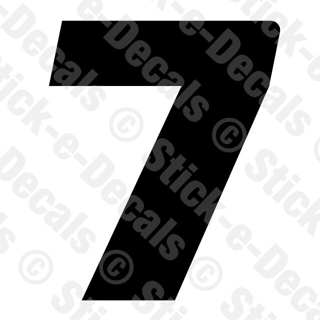 Number Seven 7 Vinyl Die Cut Decal Sticker – RACING NUMBER