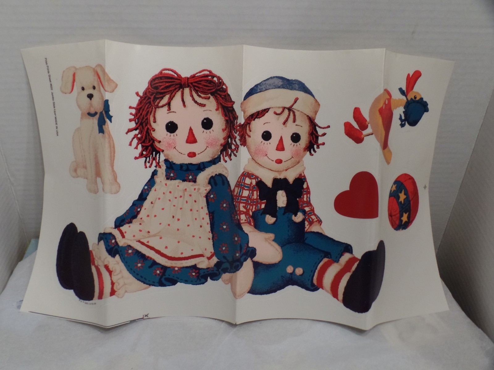Raggedy Ann & Andy Nursery Wall Stickers Decals Decor 3 Sheets Ann Andy Dog