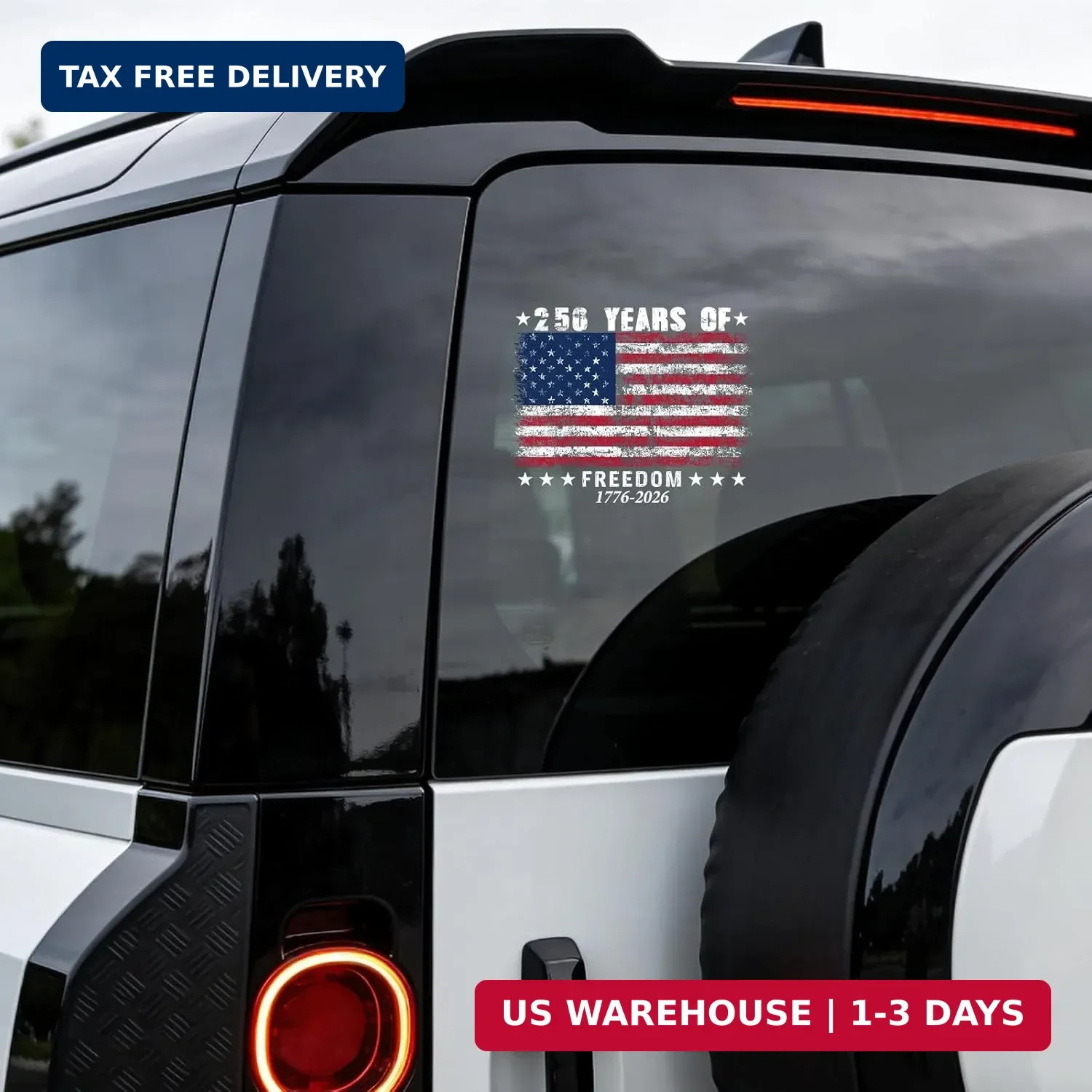 250th Anniversary USA Flag Decals – Vemfare American Patriotic Car Stickers, Ame