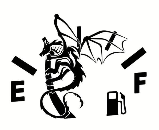 Dragon Bend Gauge Vinyl Decal Die Cut