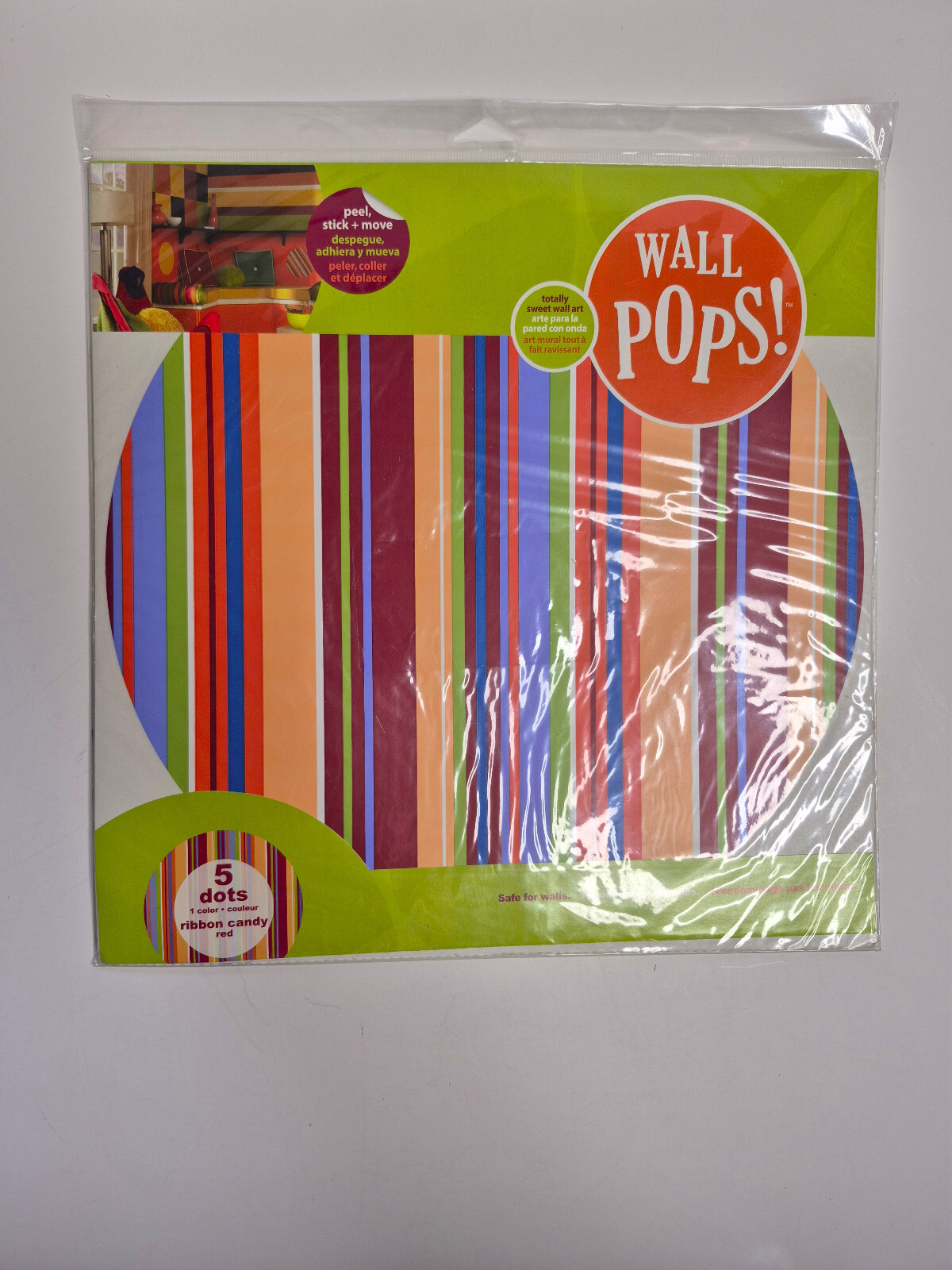 Ribbon Candy RED 5 Dots Wall Pops – WPD93947