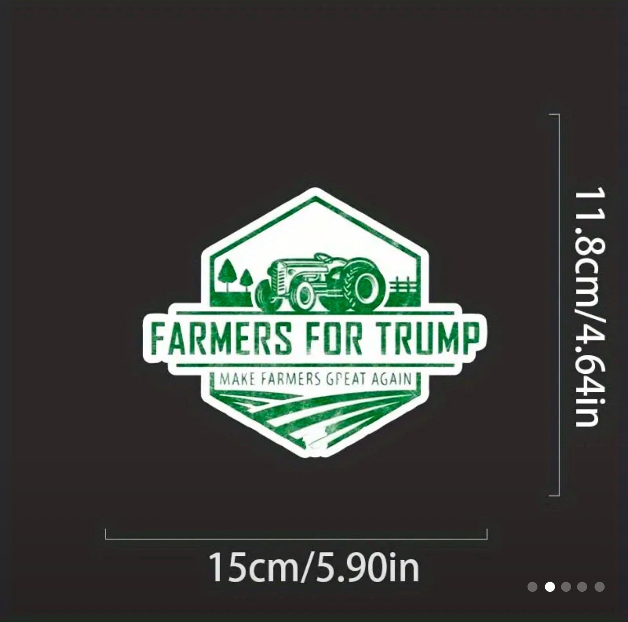 FARMERS for TRUMP Nation 2024 Political Patriotic USA MAGA 6” LARGE STICKER