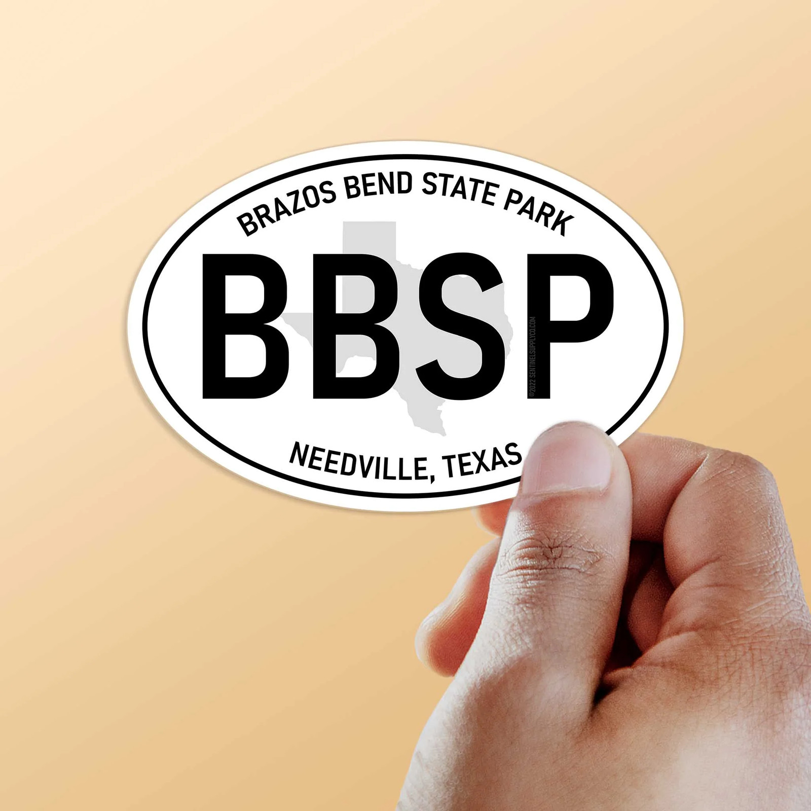 Brazos Bend State Park Texas White Oval Sticker