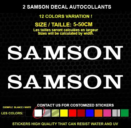 2 SAMSON sticker Genuine decal sticker WATERPROOF STICKERS