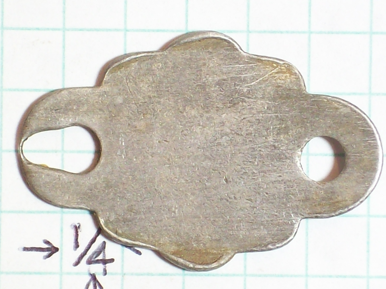 CANINE DOG TAG 1957 N.Y.S. DOG TAG 116527 ALUMINUM OVAL RECTANGULAR SHAPE BUBBLE