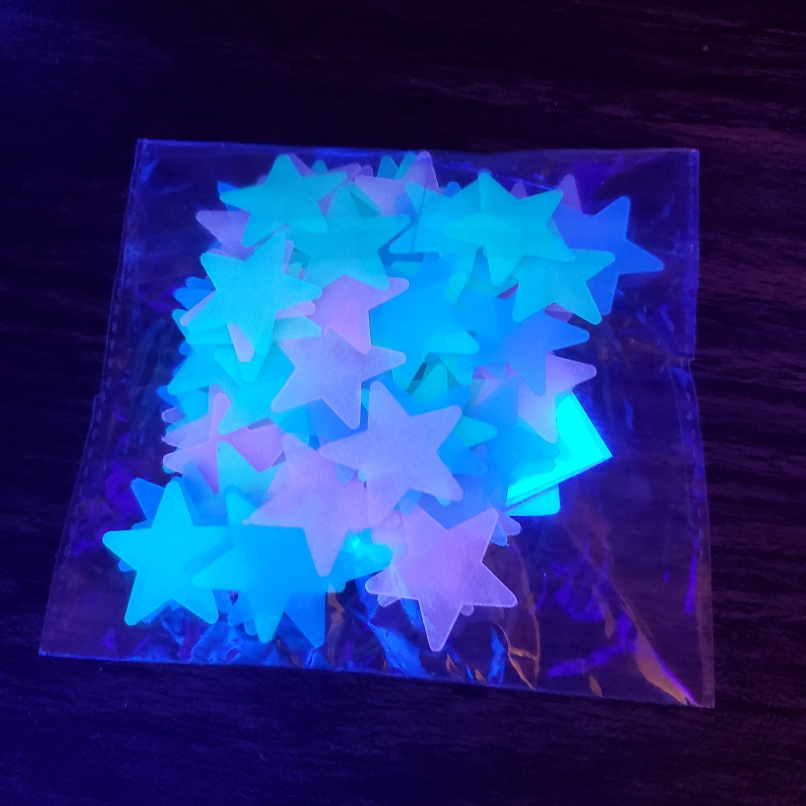 Glow in Dark Stars Blue Green Pink for Ceiling Walls Kids Room Decor 100 Ct. USA