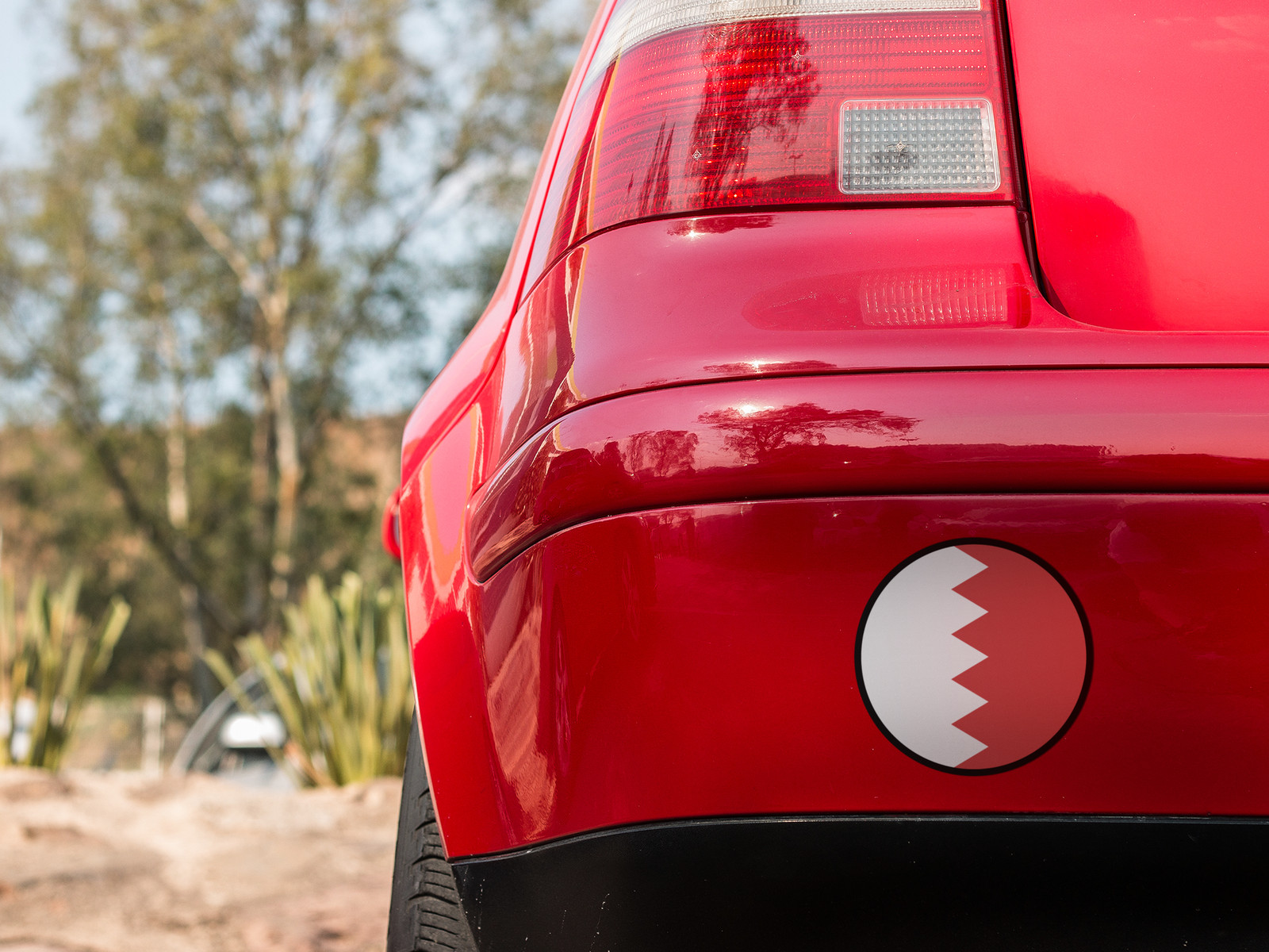 Bahrain Flag Circle Sticker Decal