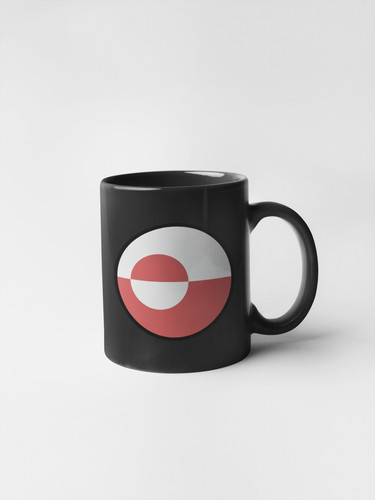 Greenland Flag Circle Sticker Decal