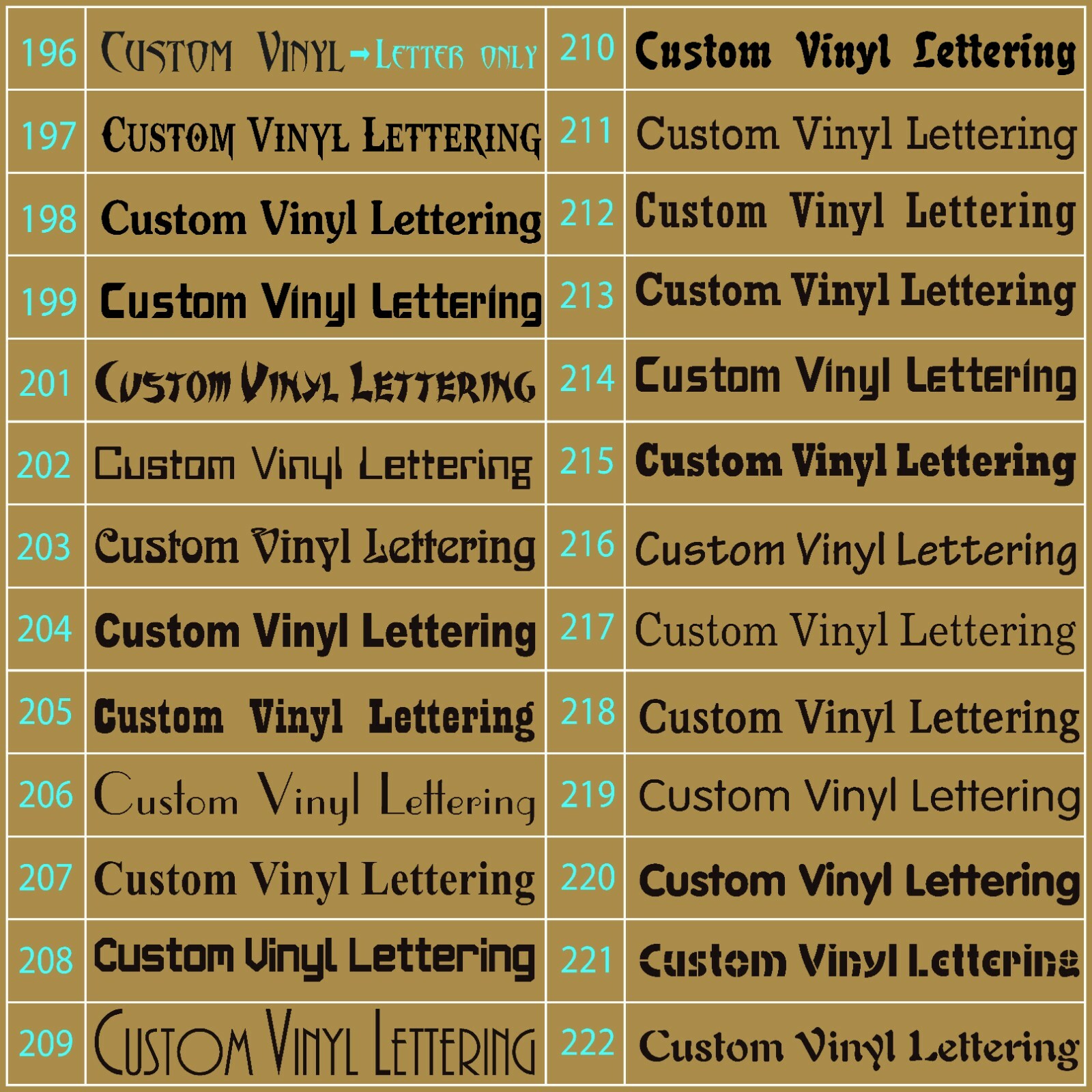 Personalized Decal Customized Sticker Vinyl Lettering Numbers Name Business