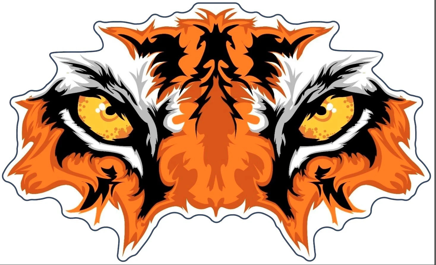 TIGER EYES DECAL STICKER 3M USA MADE TRUCK HELMET VEHICLE WINDOW WALL CAR