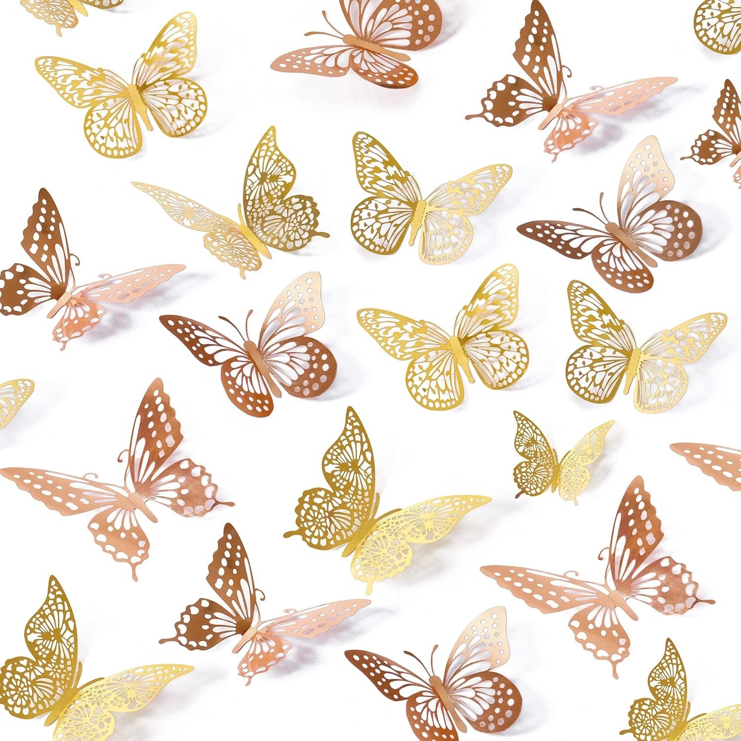 Luxurious 3D Butterfly Wall Stickers – Art Deco 48 Pcs for Parties & Nurseries