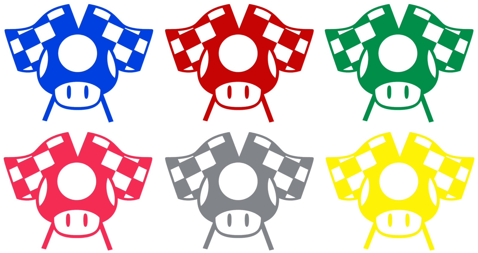 Vinyl Decal Truck Car Sticker Laptop – Super Mario Bros Mushroom Racing