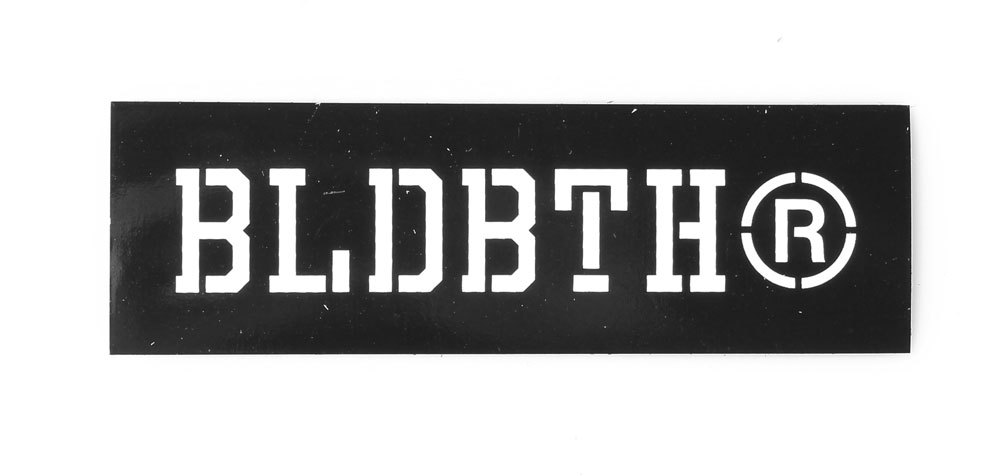 Bloodbath Registered Trademark 4"x1.25" Rectangular Vinyl Skateboarding Sticker