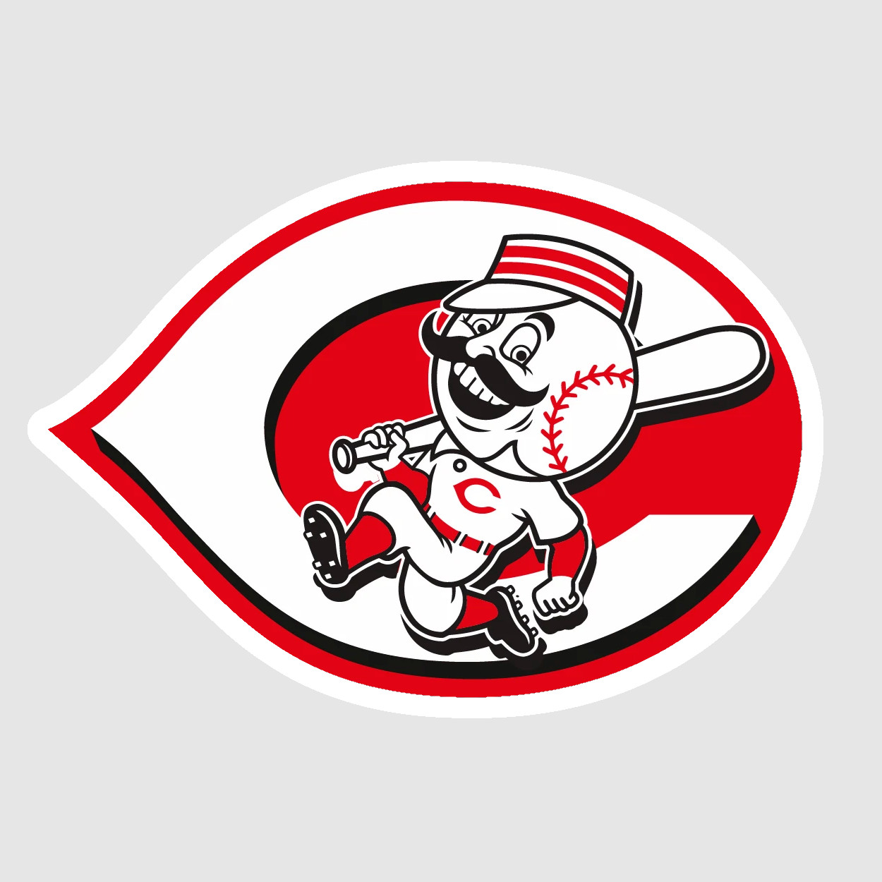 Cincinnati Red Black Baseball Weather Resistant Vinyl Sticker/Decal 11