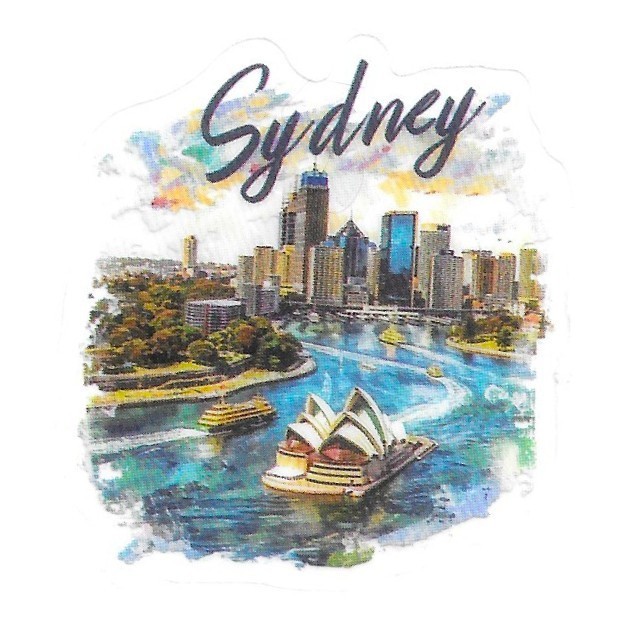 Australia Sydney Opera House Landmark Die Cut Clear City Vinyl Sticker Decal