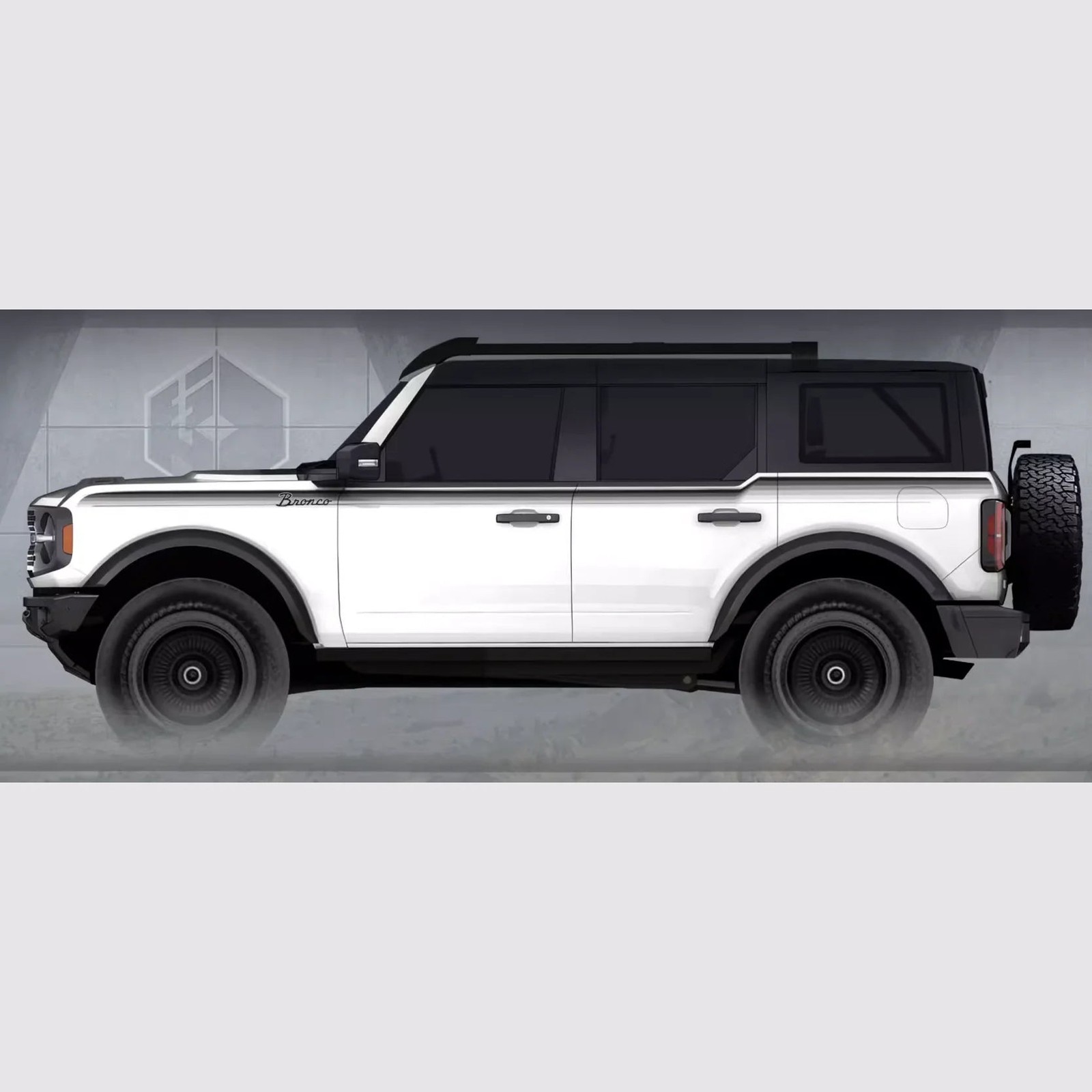Aftermarket Colored Side & Waistline Stripe Decal for Ford Bronco (2021–2023) |