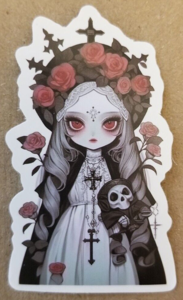Halloween Sticker Girl Witch Vampire Gothic Cross Nun Chibi Skull Anime Manga