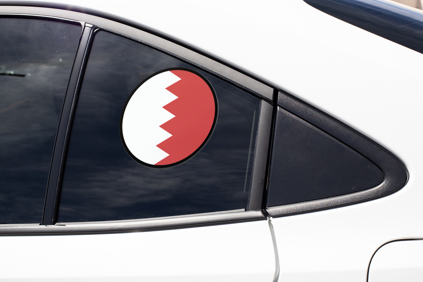 Bahrain Flag Circle Sticker Decal