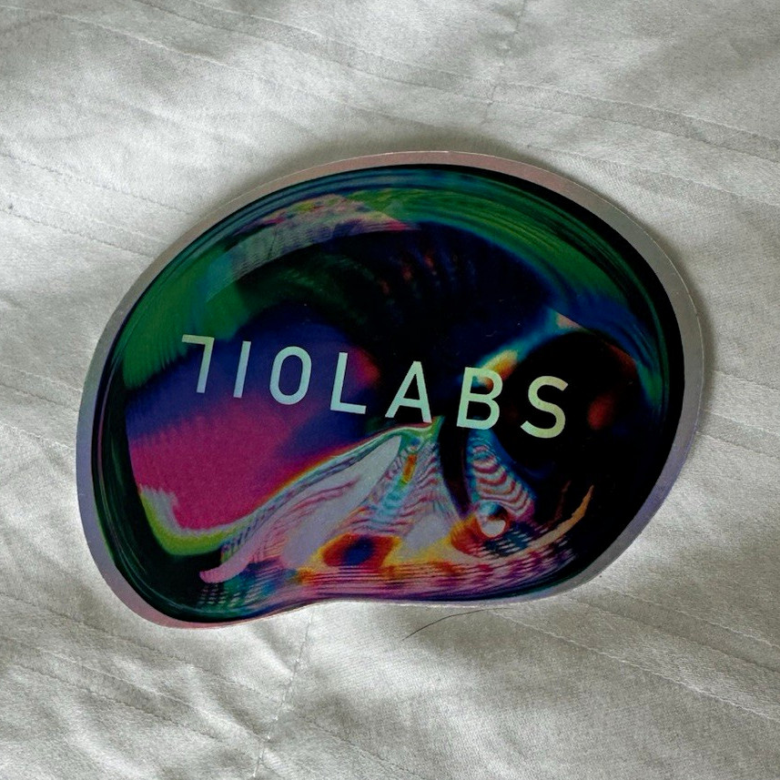 71OLABS Multicolor Oval Logo Holographic Sticker Decal