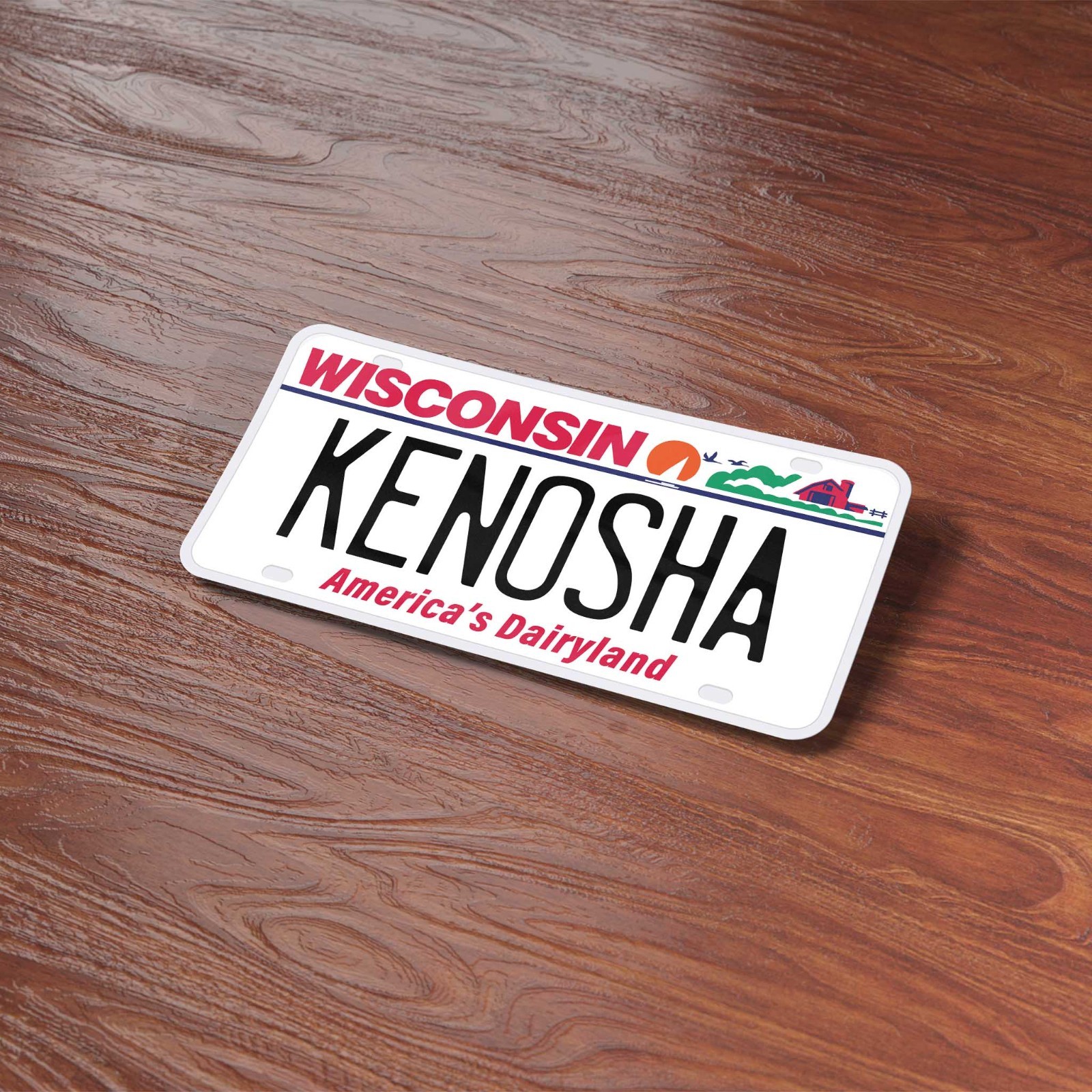 Wisconsin License Plate Sticker – Choose from 10+ WI Cities & Sayings