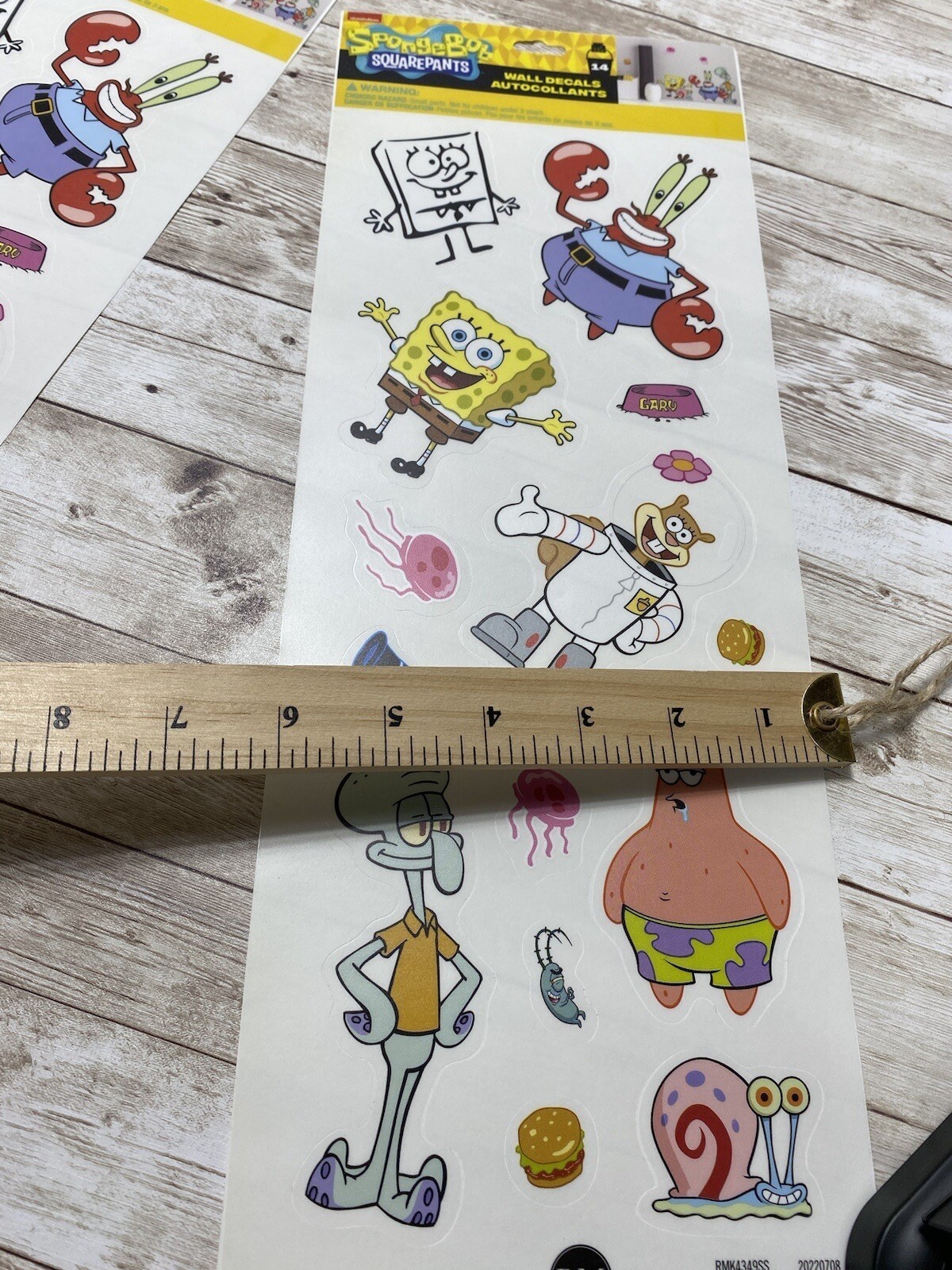 SpongeBob SquarePants Wall Decal Stickers – 3 Sets, Includes Mr. Krabs & Squidwa