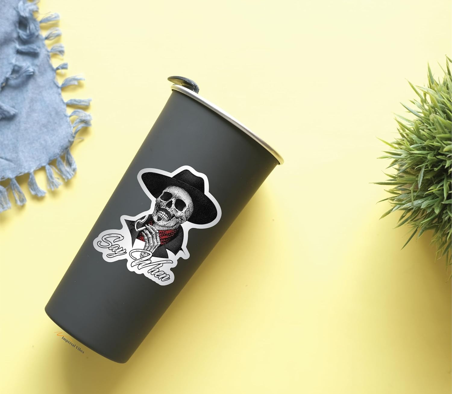 Doc Holiday Skull Sticker – 3 Pcs Waterproof Removable Decal for Home, Car, Lapt
