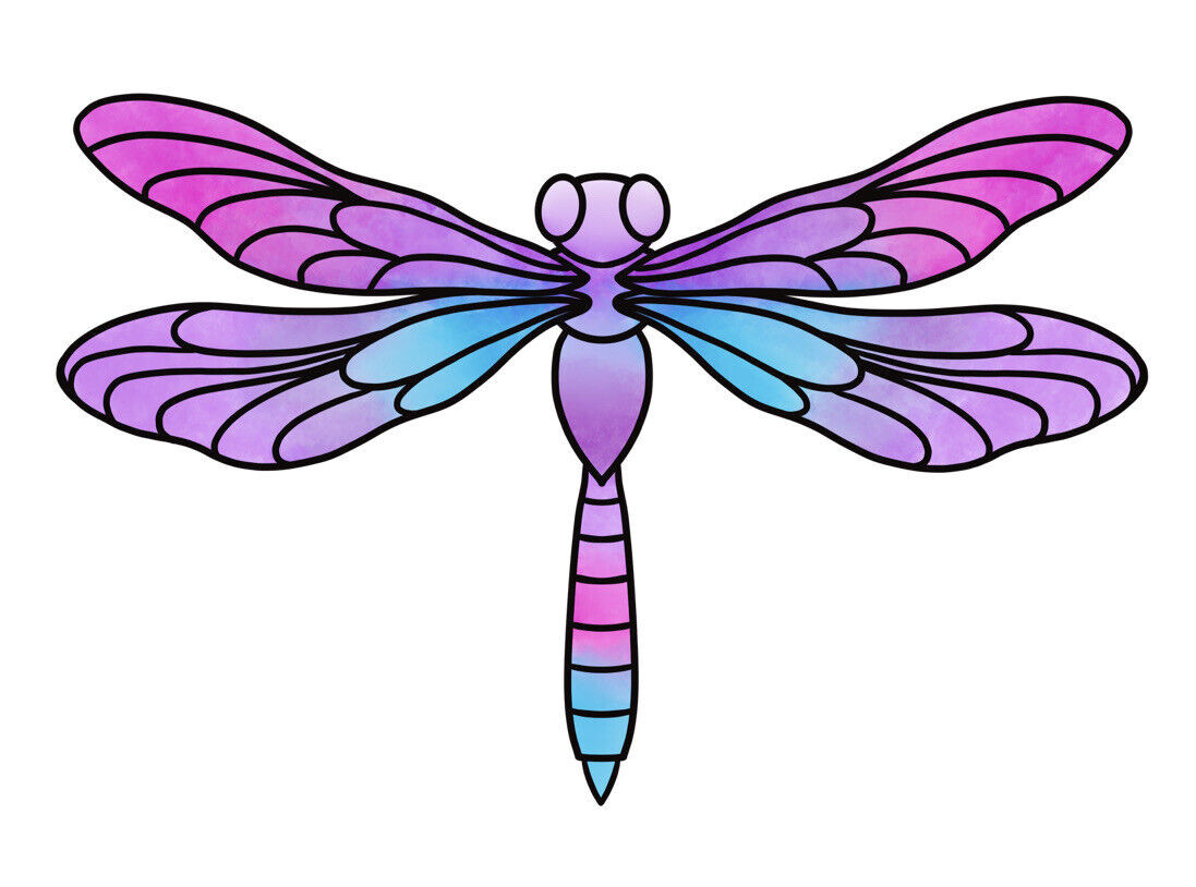 Purple Dragonfly Sticker Decal