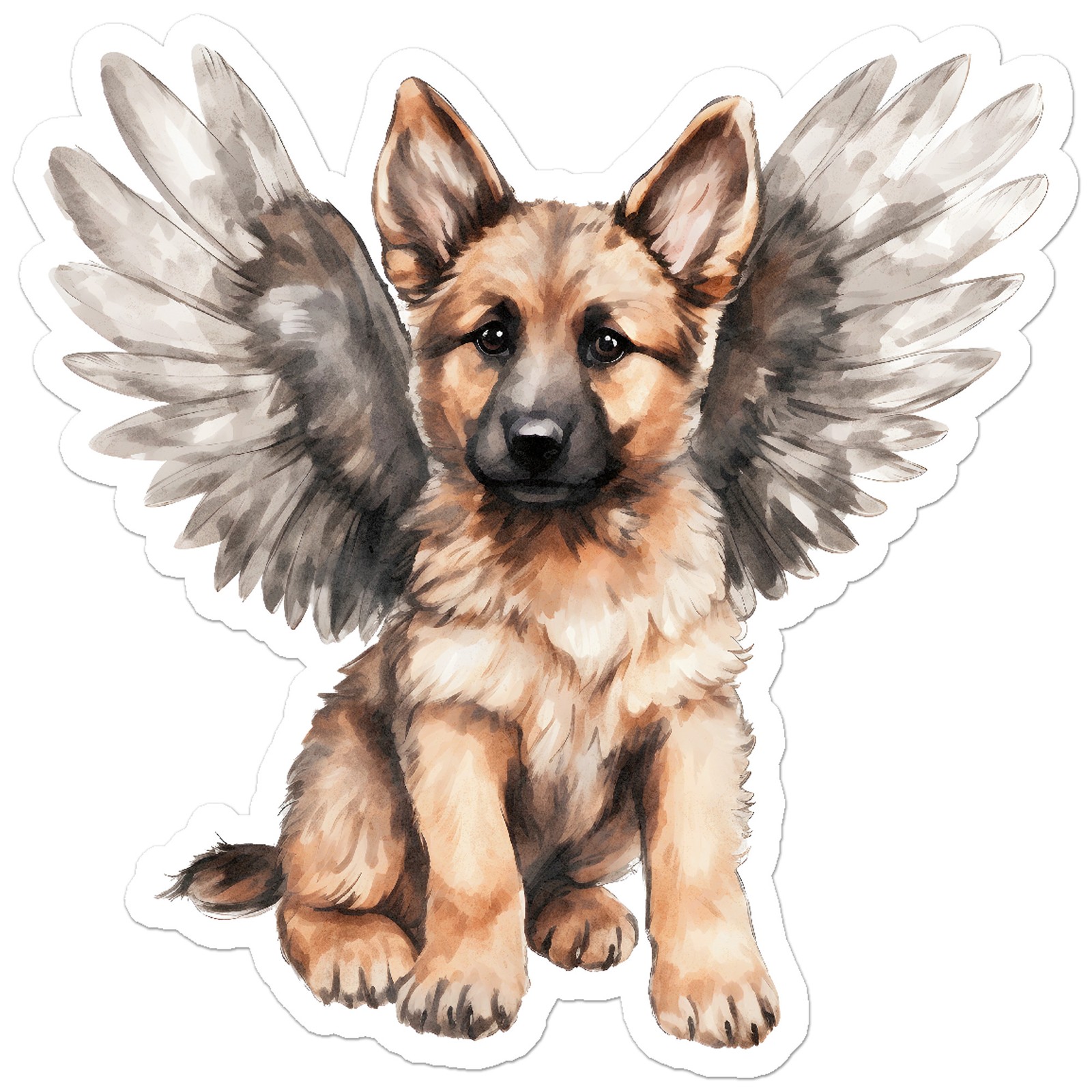 German Shepherd Angel – Vinyl Decal Sticker – Car Window Laptop – ebn9780