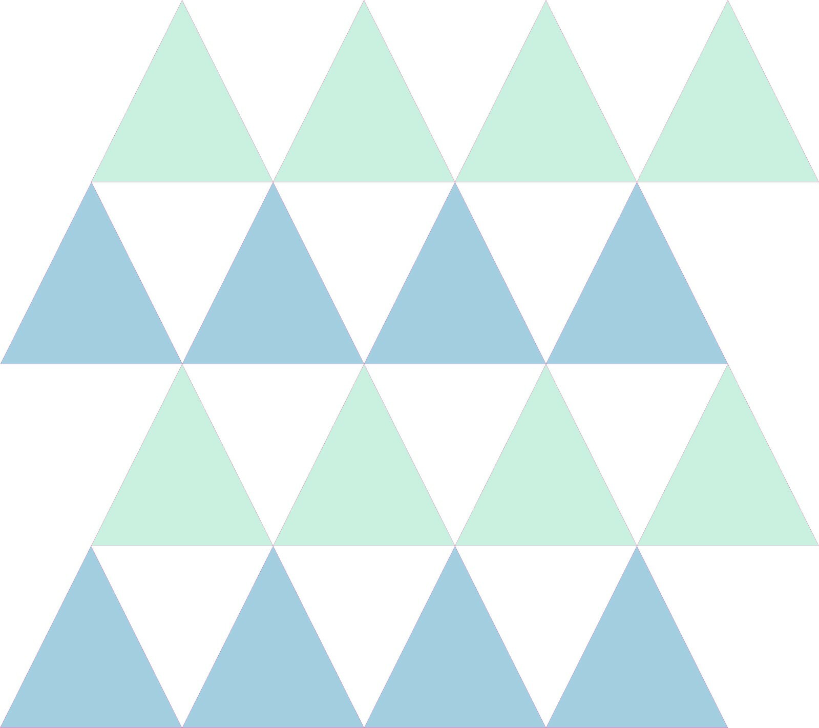 Geometric Triangle Pattern Vinyl Décor Multicolored Design Home Wall Decal Sheet
