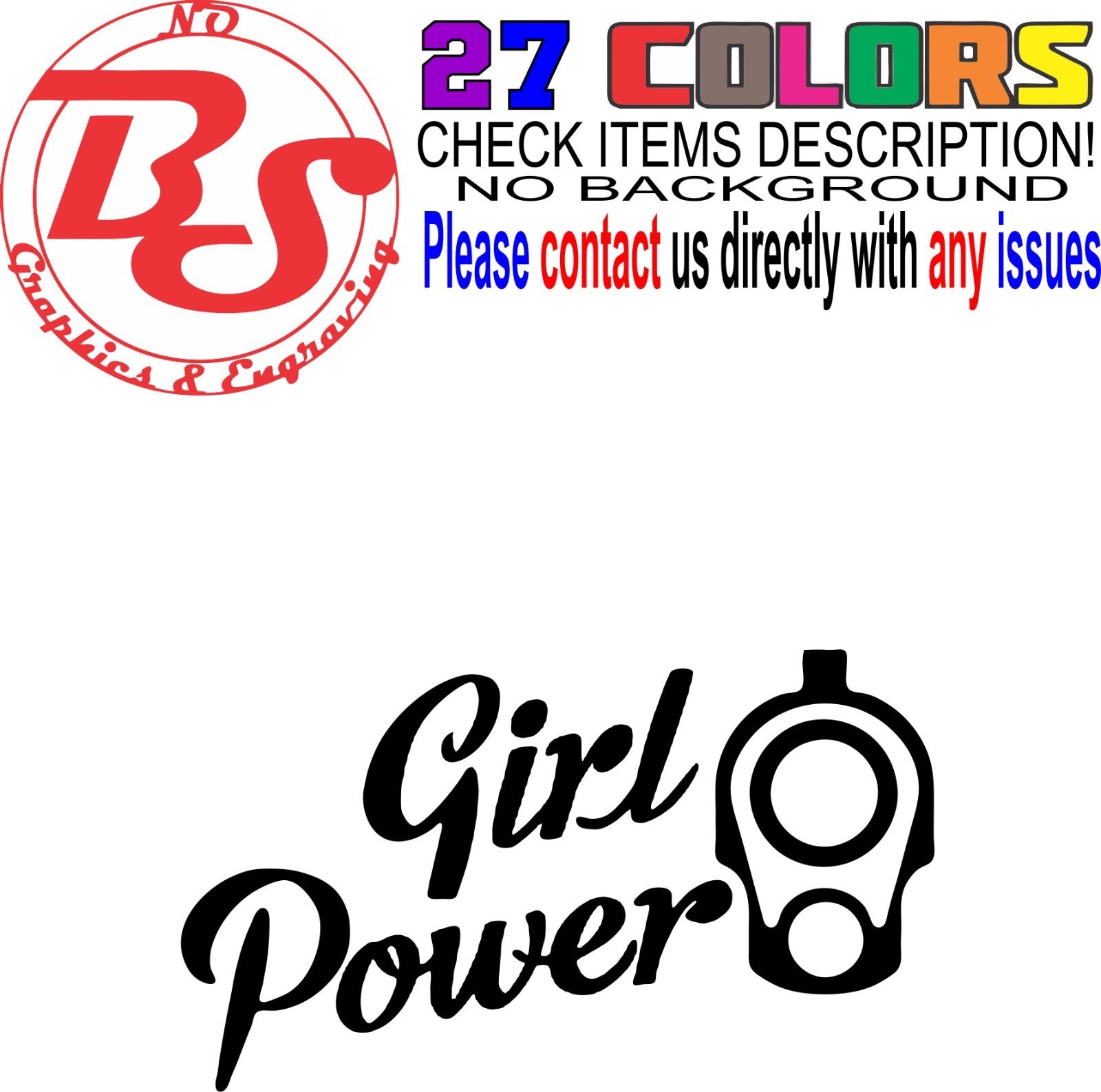 6" 2A Girl Power Vinyl Decal AR15 Pistol Sticker Gun AK47 Mom Female Woman noBS