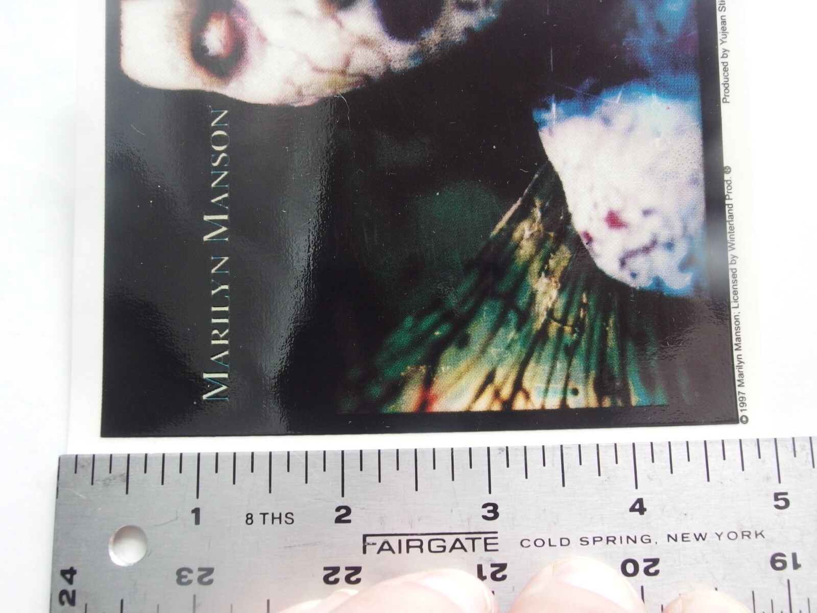 🎸 Vintage Marilyn Manson Antichrist Superstar Sticker 1997 Yujean 3¾" x 5" RARE