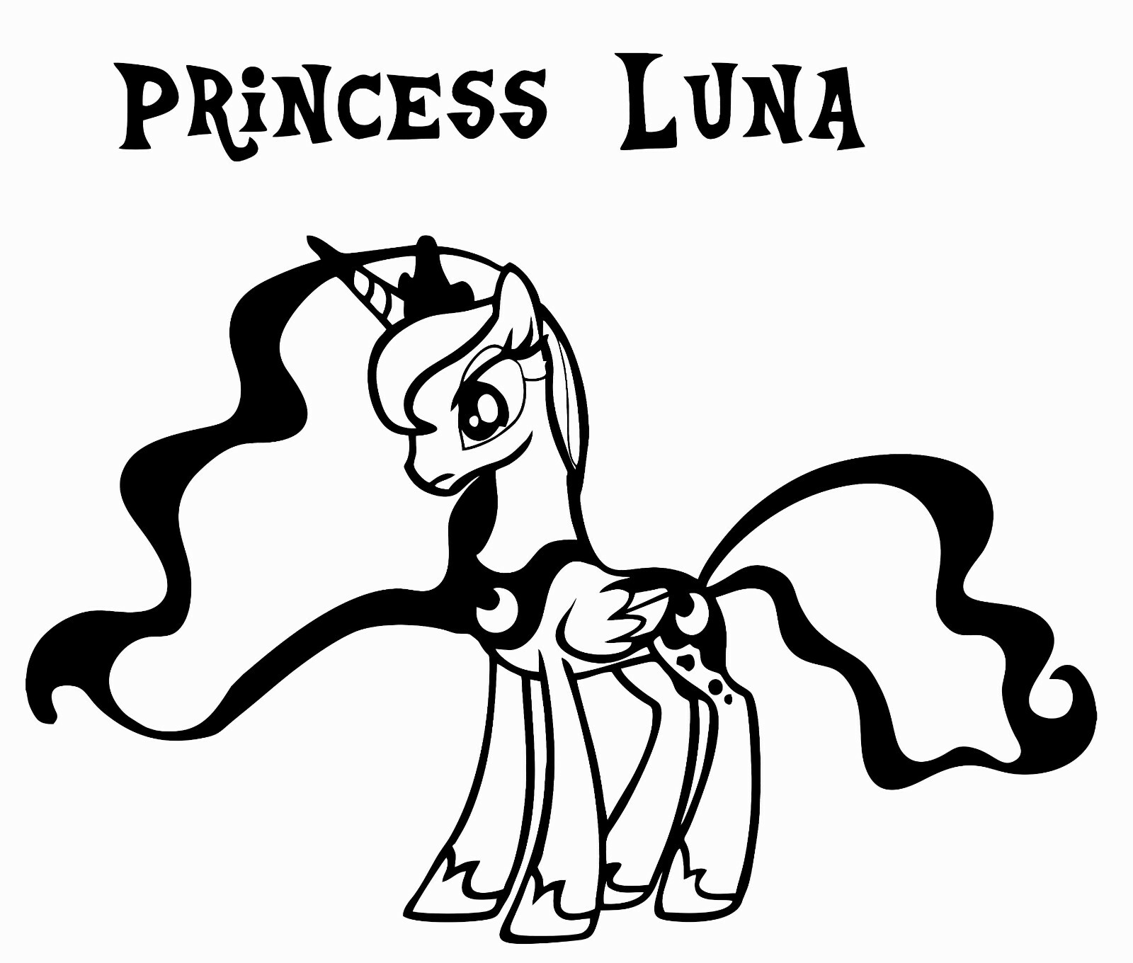 Princess Luna Nightmare Moon My Little Pony Wall Art Decal Home Decoration 17×20