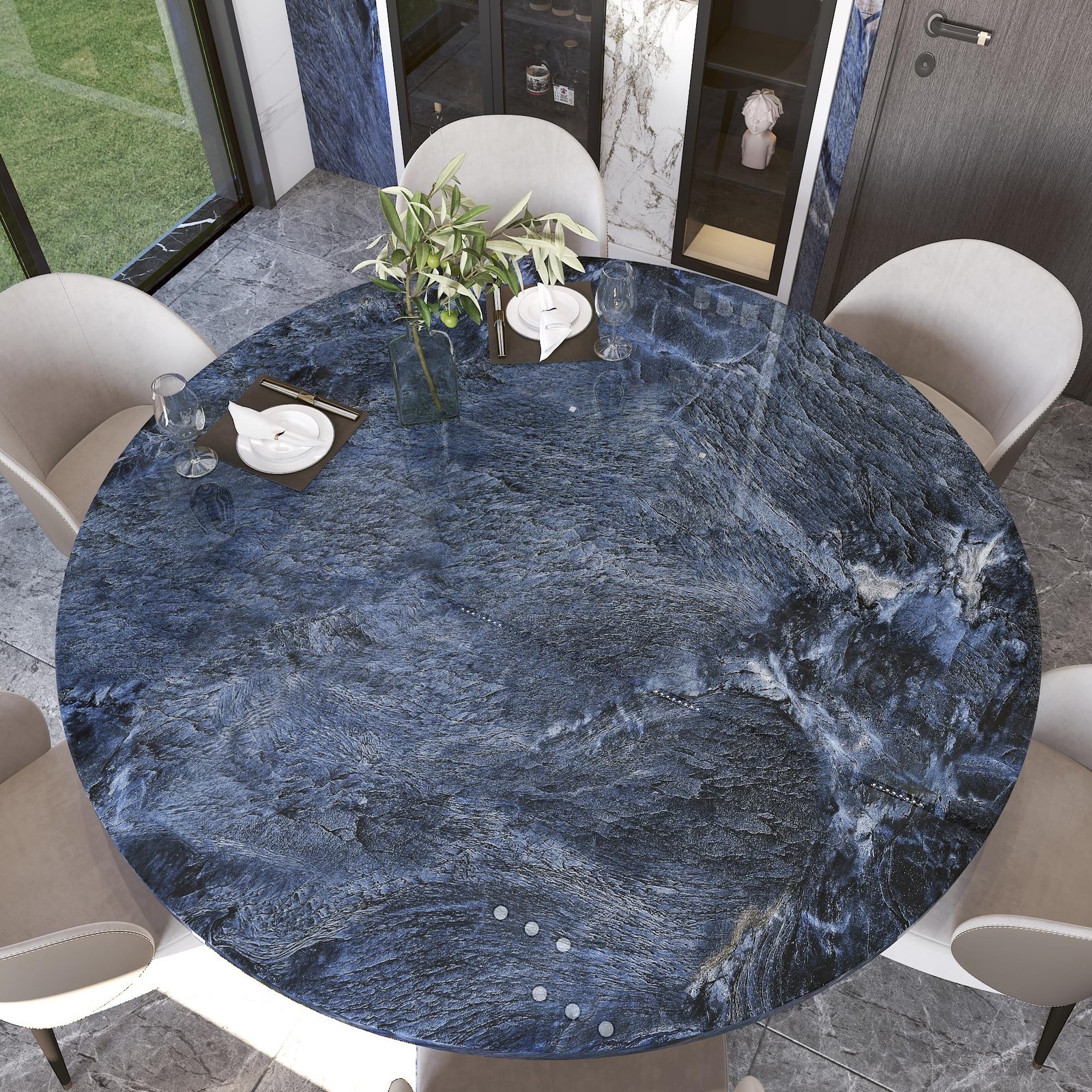 Dark Blue Marble Contact Paper Marble Wallpaper Granite Counter Top Peel and …