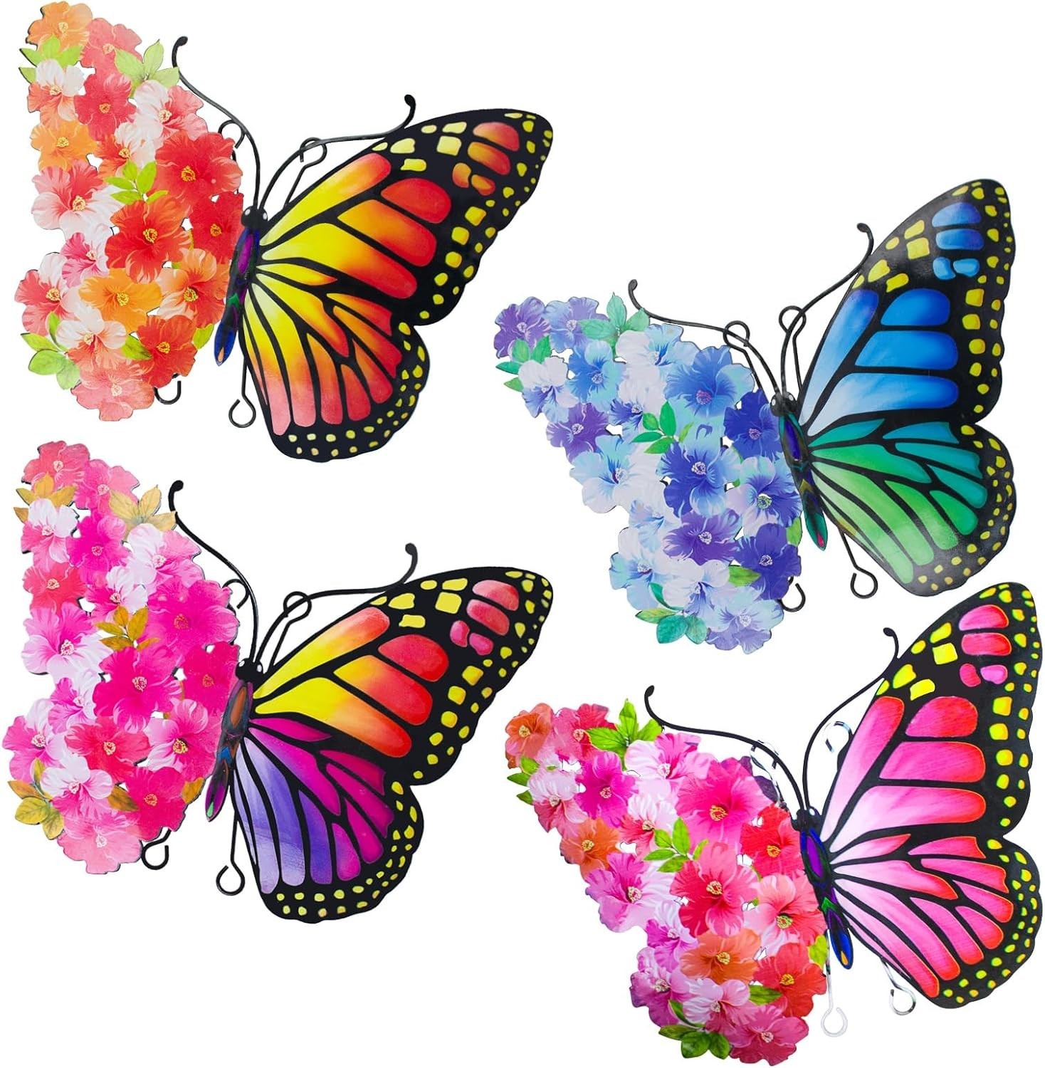 Stylish 4-Pack Butterfly Metal Wall Panels – Perfect for Outdoor Living Spaces