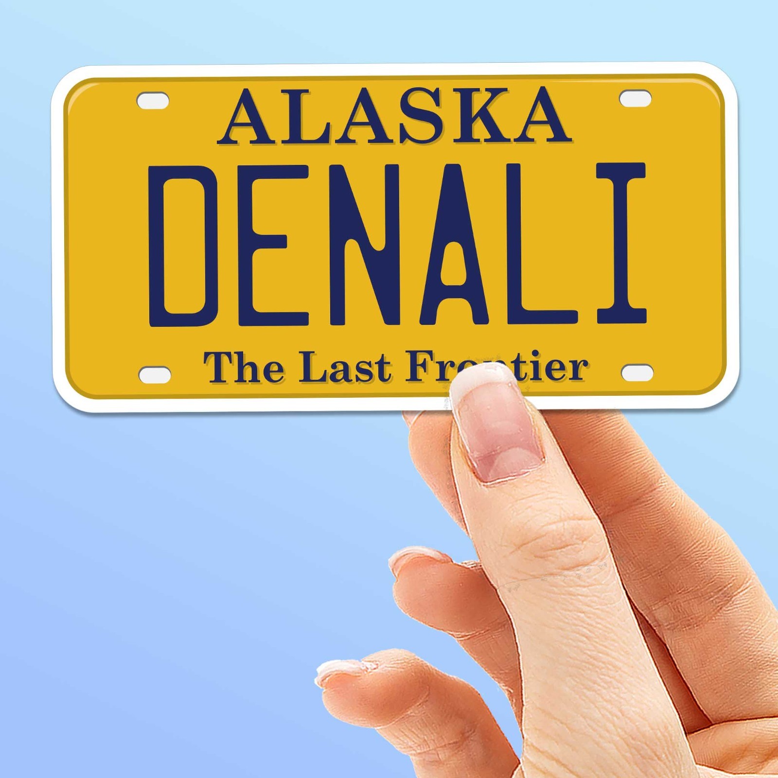Alaska License Plate Stickers – Choose Your AK City or National Park Decal