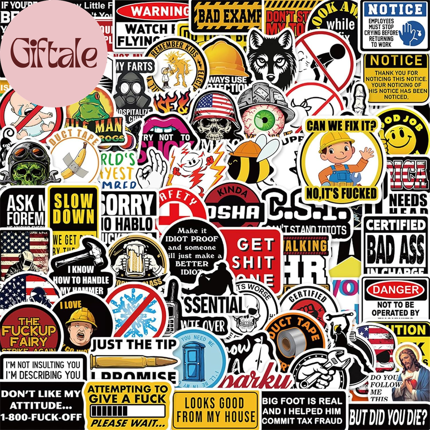 100 Pcs Funny Stickers for Adults (Dirty) Meme Water Bottles Sticker Pack Waterp