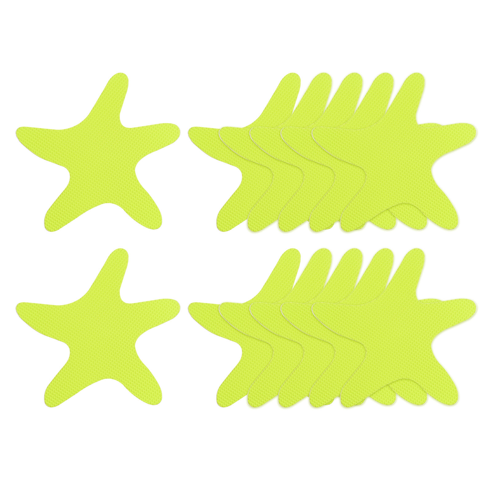 12pcs Non Slip Stickers 3.86" Bath Shower Floor Starfish Decals Grass Green